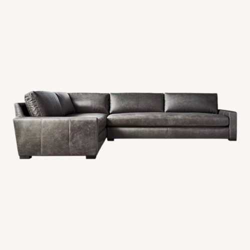 Used Restoration Hardware Leather Maxwell Sectional for sale on AptDeco