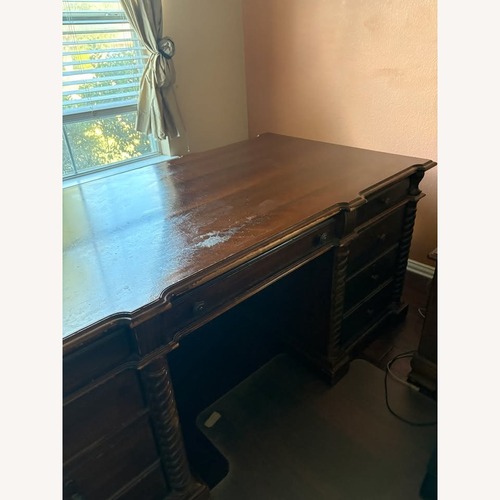Used Solid Oak Executive Desk for sale on AptDeco
