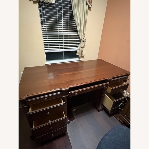 Used Solid Oak Executive Desk for sale on AptDeco
