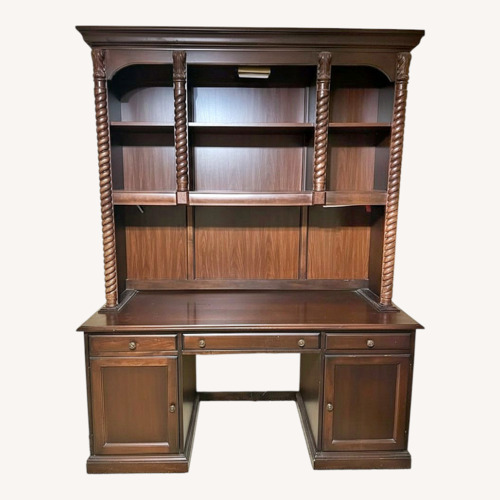 Used Dark Brown Wood Desk for sale on AptDeco