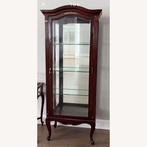 Used Vintage/Antique Teak Wood Display Cabinet for sale on AptDeco