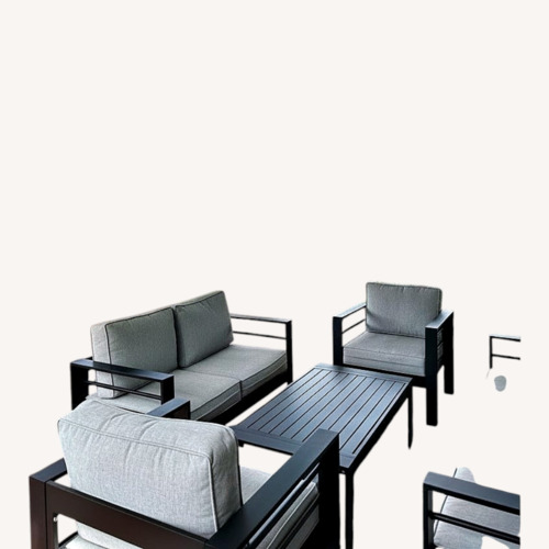 Used Light Gray Metal Patio Furniture for sale on AptDeco