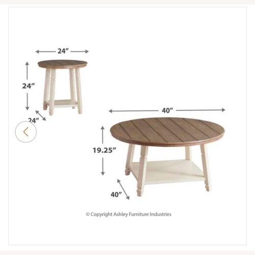 Used Ashley Furniture Light Brown Wood Coffee Table for sale on AptDeco