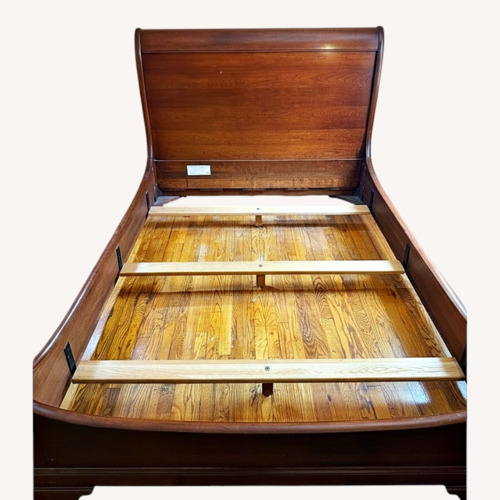 Used Stickley Antique Finds Dark Brown Wood Queen Bed for sale on AptDeco