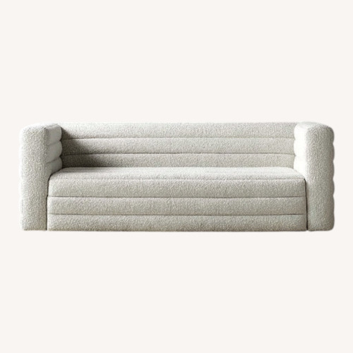 Used CB2 80 Inch Strato Sofa White Boucle 2 Seater Sofa for sale on AptDeco