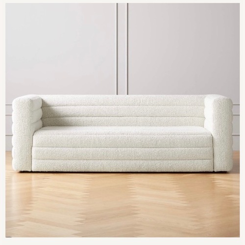 Used CB2 80 Inch Strato Sofa White Boucle 2 Seater Sofa for sale on AptDeco