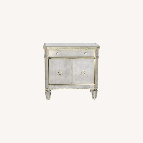 Used Z Gallerie Silver Mirrored Glass Nightstand for sale on AptDeco