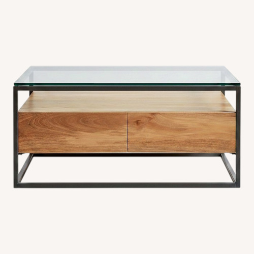 Used West Elm Natural Wood Coffee Table for sale on AptDeco