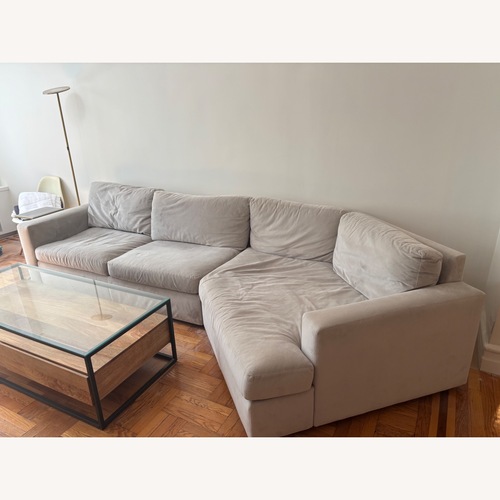 Used Room & Board Light Gray 2 Piece Sectional for sale on AptDeco