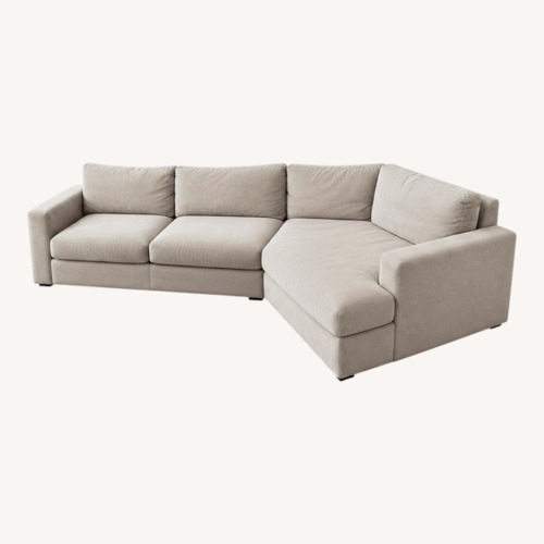 Used Room & Board Light Gray 2 Piece Sectional for sale on AptDeco