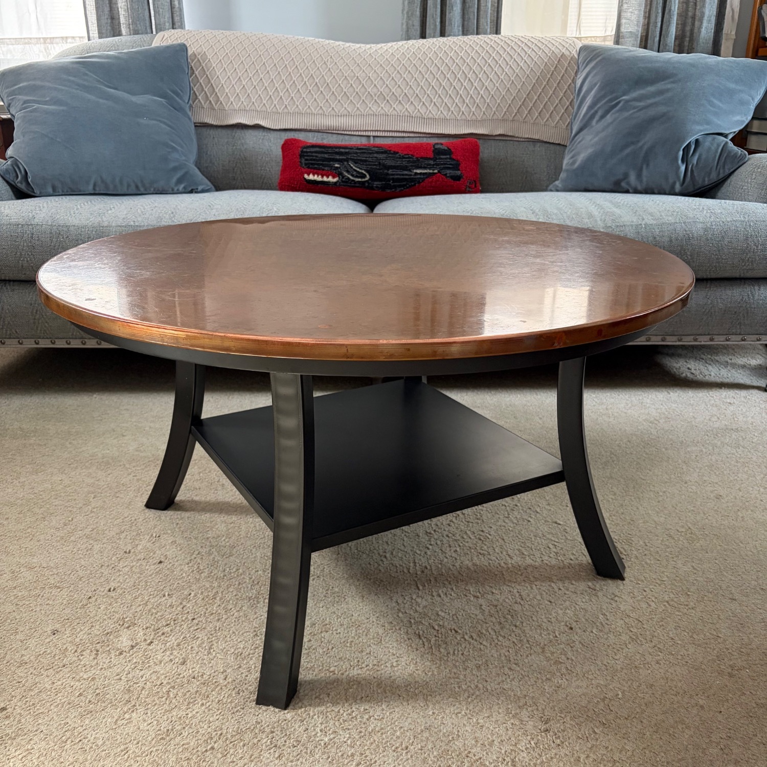 Crate & Barrel Metal Coffee Table - image-1