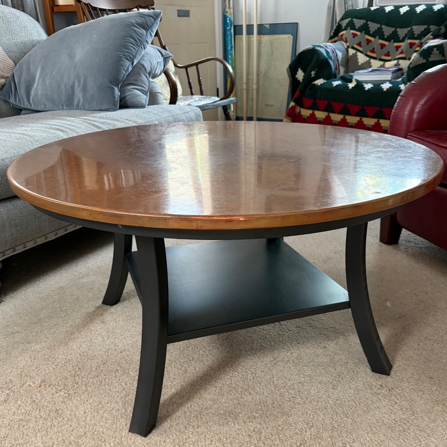 Crate & Barrel Metal Coffee Table - image-2