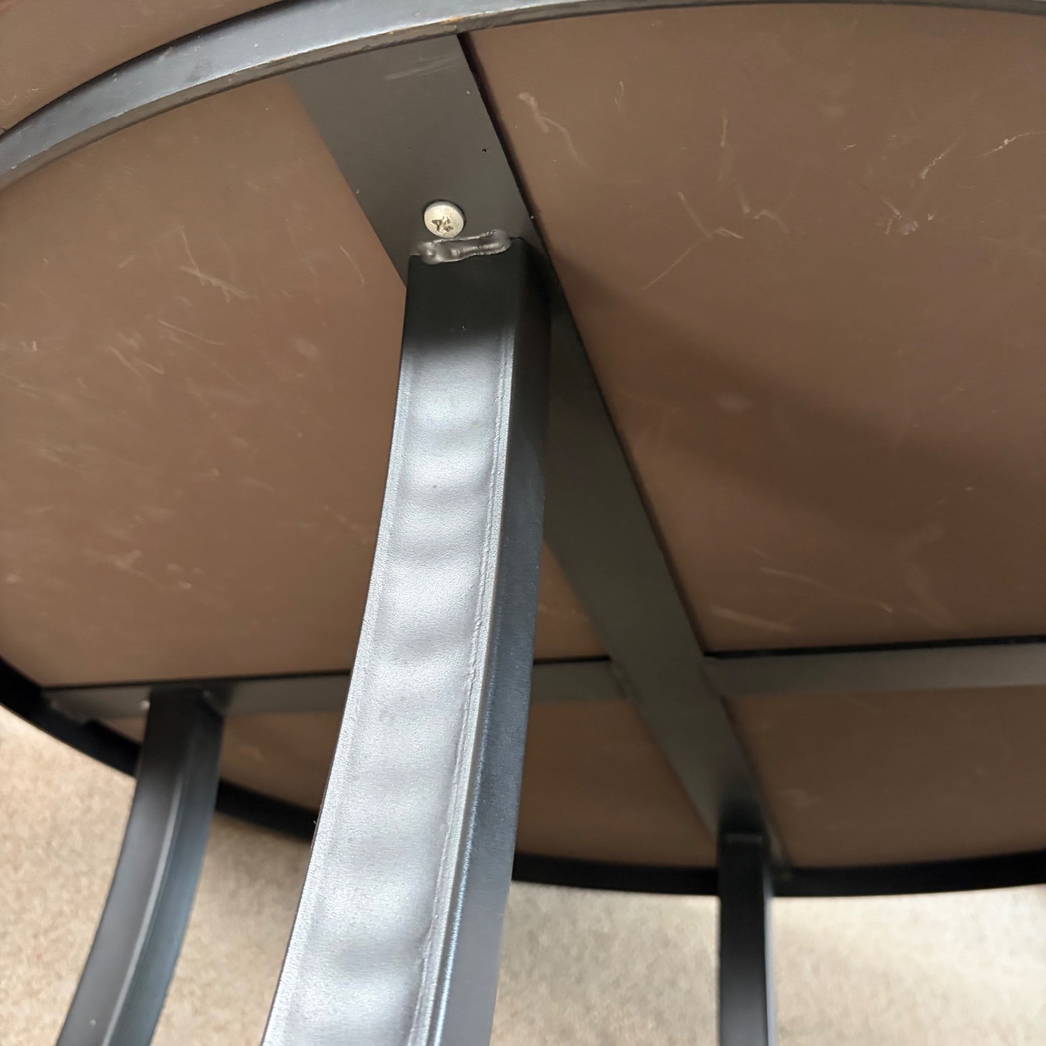 Crate & Barrel Metal Coffee Table - image-4