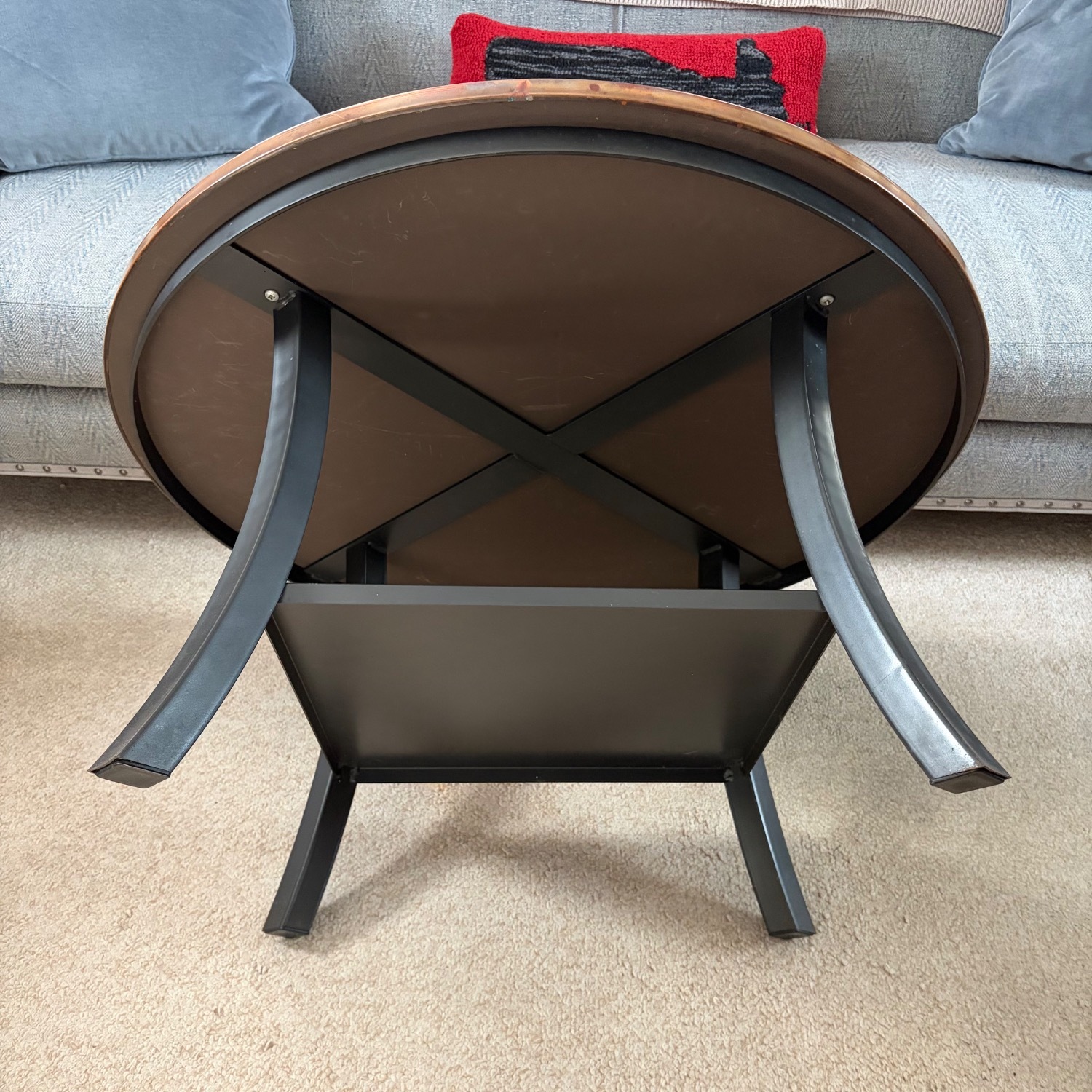 Crate & Barrel Metal Coffee Table - image-3
