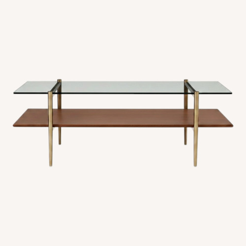 Used West Elm Mid-Century Art Display Coffee Table for sale on AptDeco