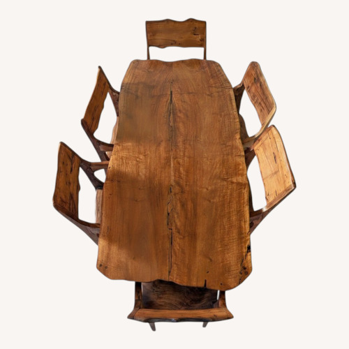 Used Natural Wood Dining Set for sale on AptDeco