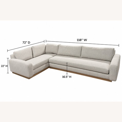 Used 1Stdibs Natural Fabric 2 Piece Sectional for sale on AptDeco
