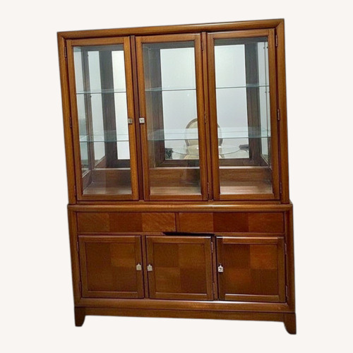 Used City Wooden China Cabinet with Glasses Door for sale on AptDeco