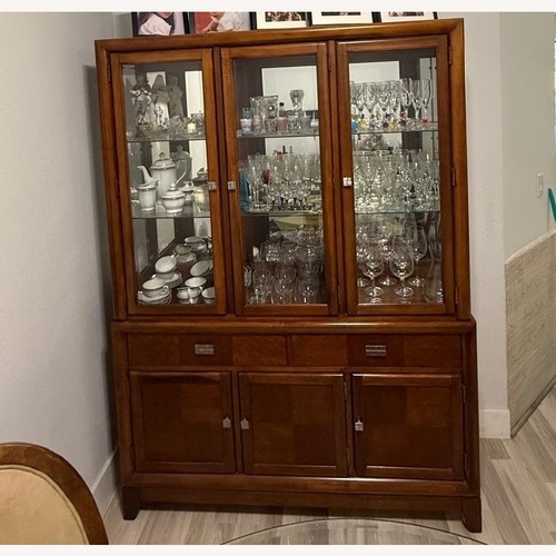 Used City Wooden China Cabinet with Glasses Door for sale on AptDeco