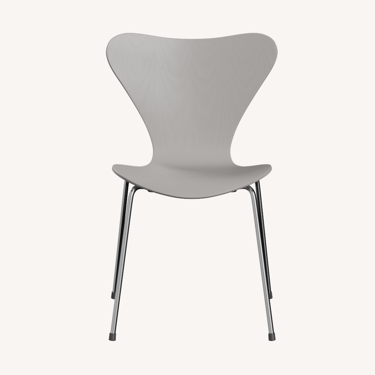 Fritz Hansen Series 7 Gray Metal Dining Chair - image-0