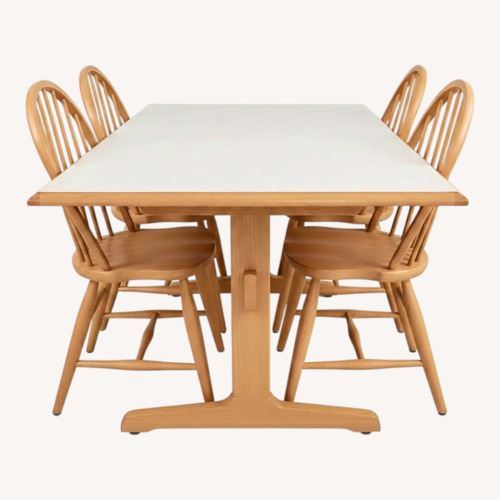 Used Natural Wood Dining Set for sale on AptDeco