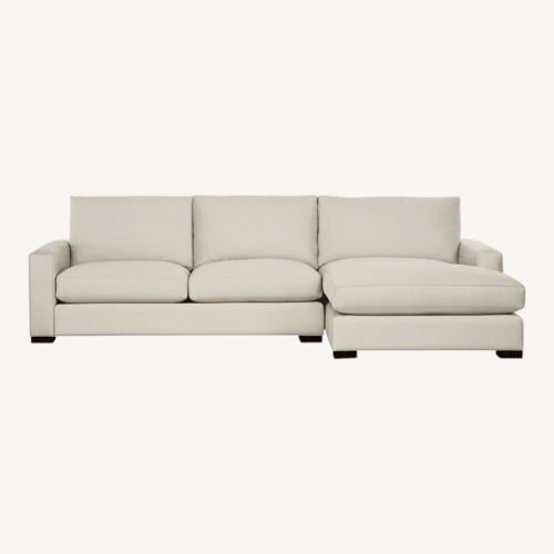 Used Room & Board Metro 94" Gray Sofa with Right Chaise for sale on AptDeco