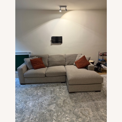 Used Room & Board Metro 94" Gray Sofa with Right Chaise for sale on AptDeco