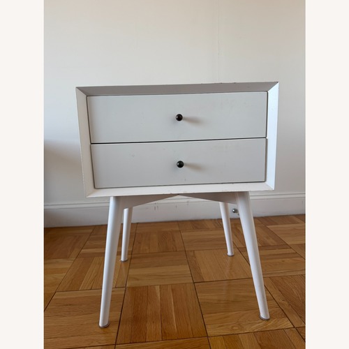 Used West Elm White Mid Century Modern Nightstand for sale on AptDeco