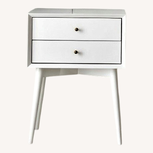 Used West Elm White Mid Century Modern Nightstand for sale on AptDeco