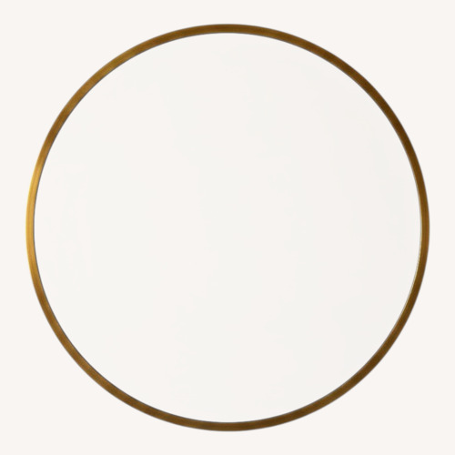 Used Large Round Mounted Mirror for sale on AptDeco