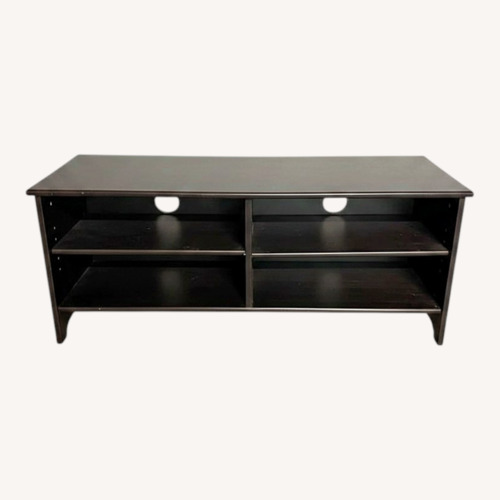 Used Dark Brown Wood Media Storage for sale on AptDeco