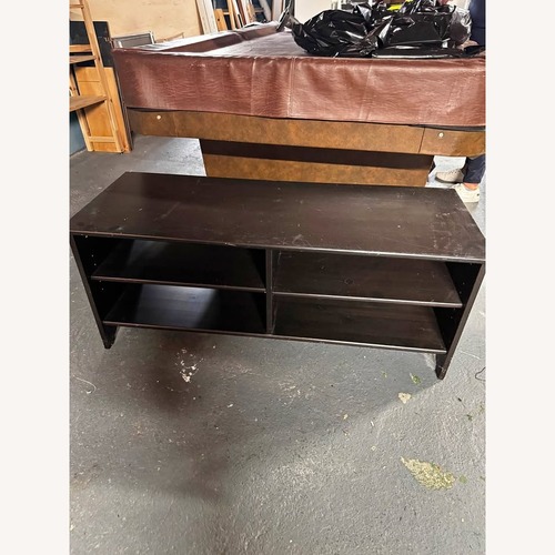 Used Dark Brown Wood Media Storage for sale on AptDeco