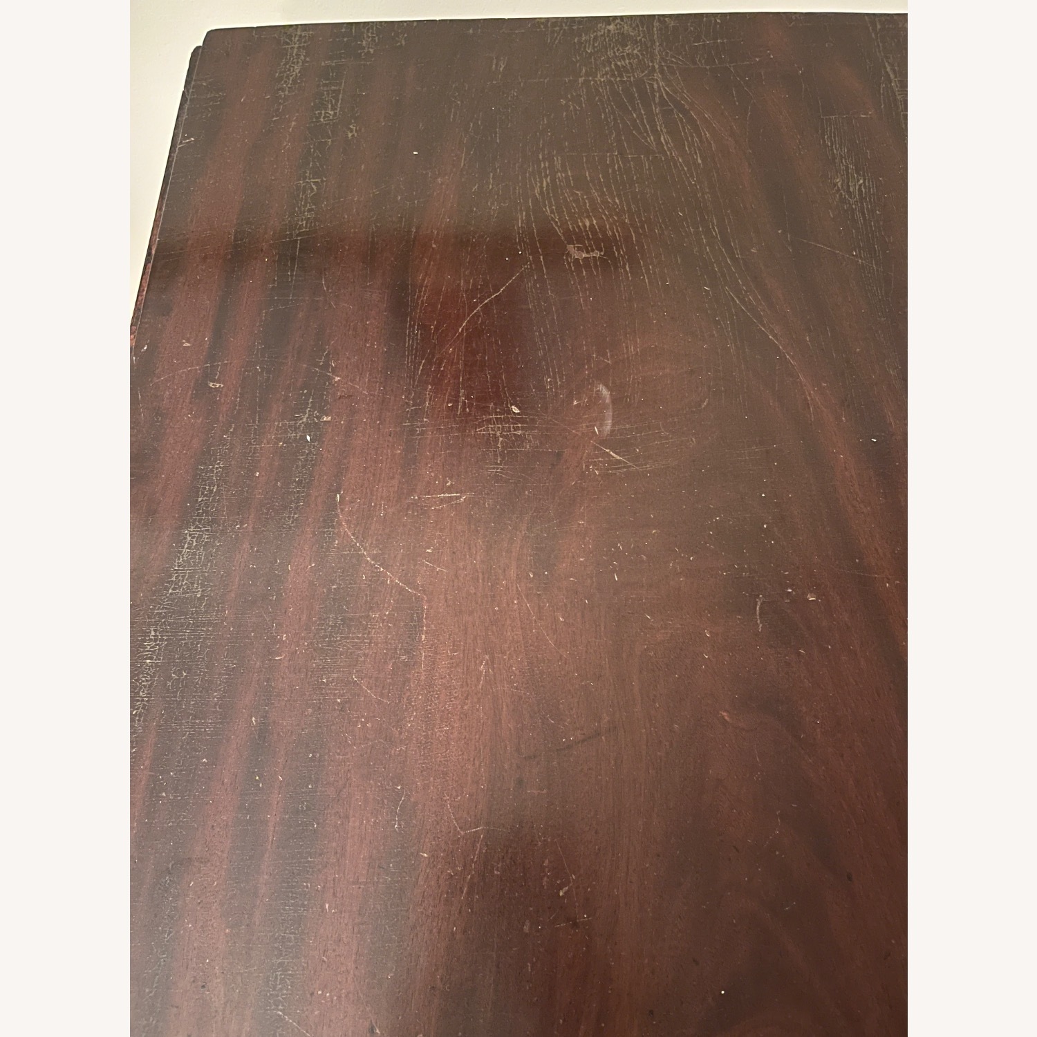 Antique Drop-Leaf Wood Table - image-6