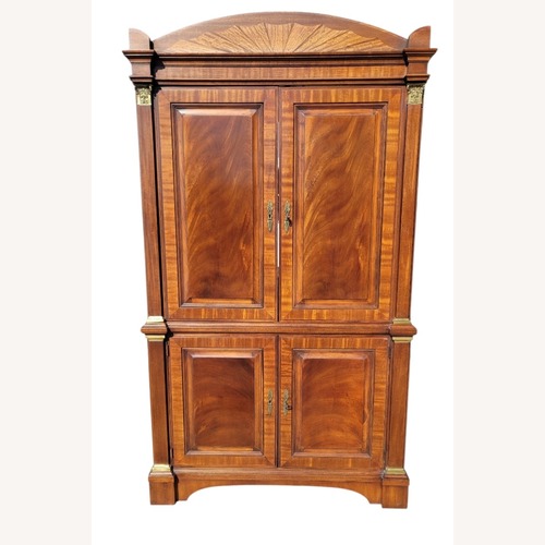 Used Henredon Dark Brown Wood Media Center for sale on AptDeco