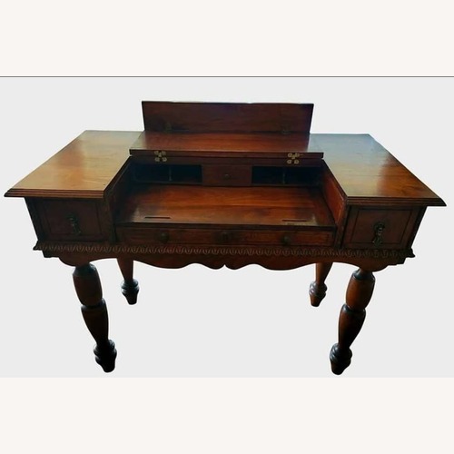 Used Vintage/Antique Dark Brown Wood Desk for sale on AptDeco