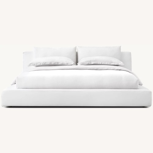Used Restoration Hardware White Linen King Cloud Bed for sale on AptDeco