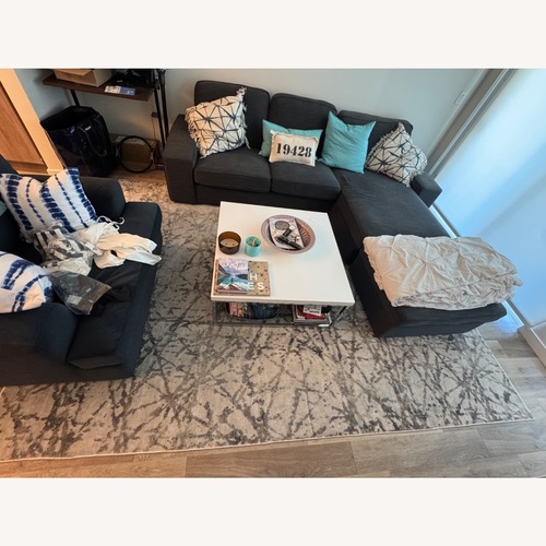Used Dynamic Rugs Light Gray Area Rug 1' x 7.1' for sale on AptDeco
