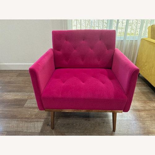 Used Amazon Square Velvet Accent Chair for sale on AptDeco