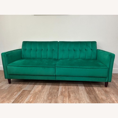 Used Wayfair Green Velvet 3+ Seater Sofa for sale on AptDeco
