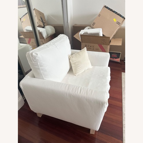 Used IKEA SALTSJÖBADEN Armchair, Blekinge White for sale on AptDeco