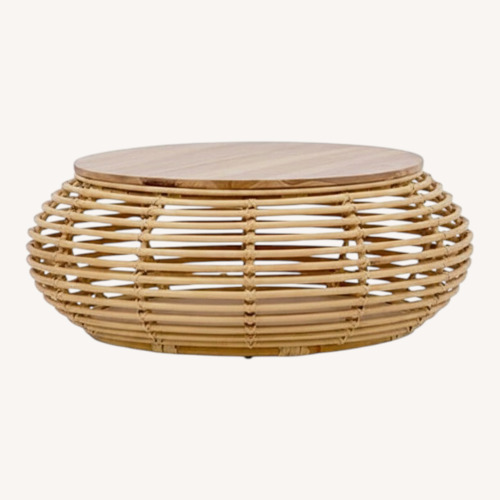 Used Castlery Mico Natural Rattan Coffee Table for sale on AptDeco