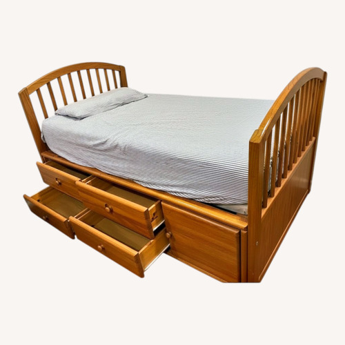 Used Natural Wood Twin Bed for sale on AptDeco