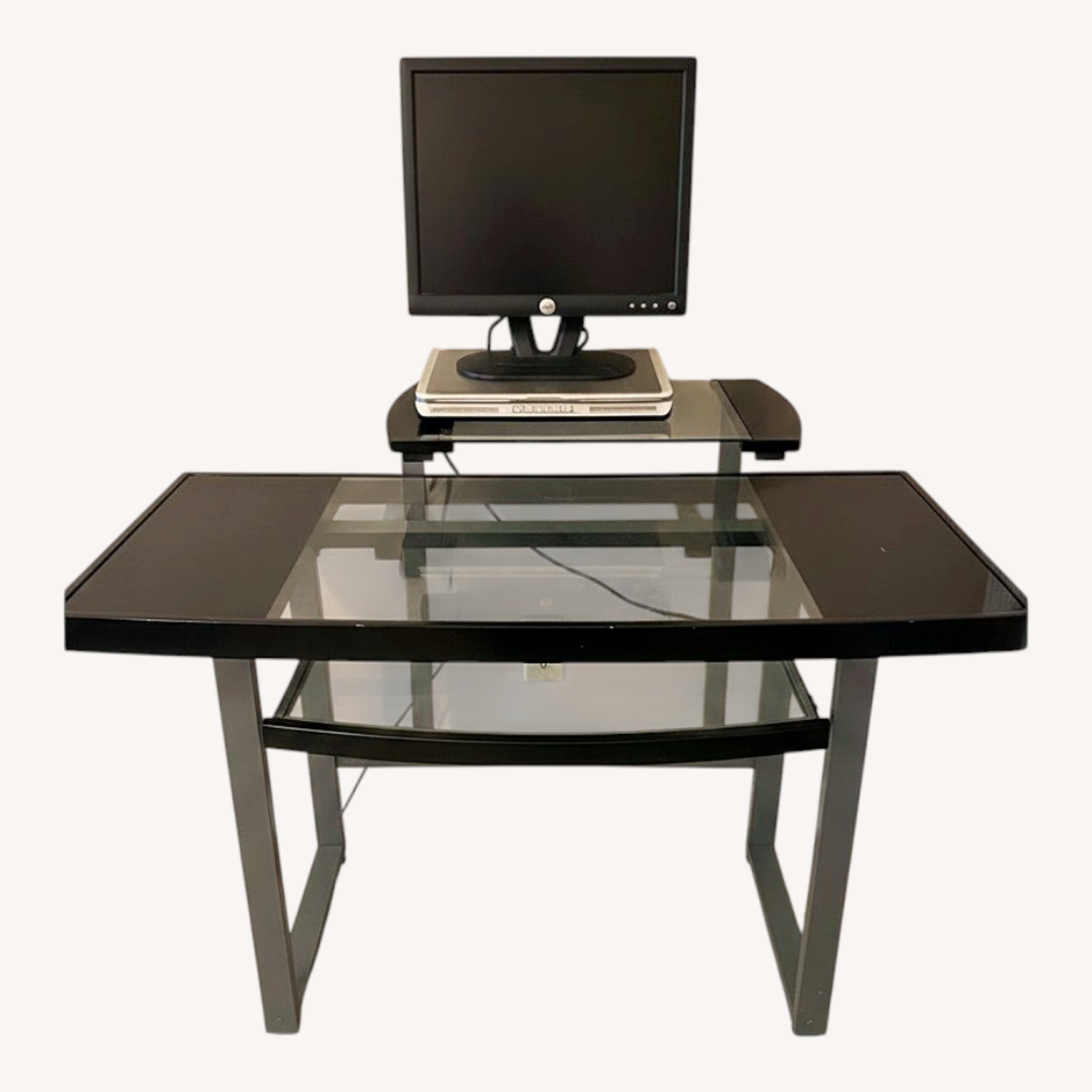 Transparent Glass Top Desk - image-0