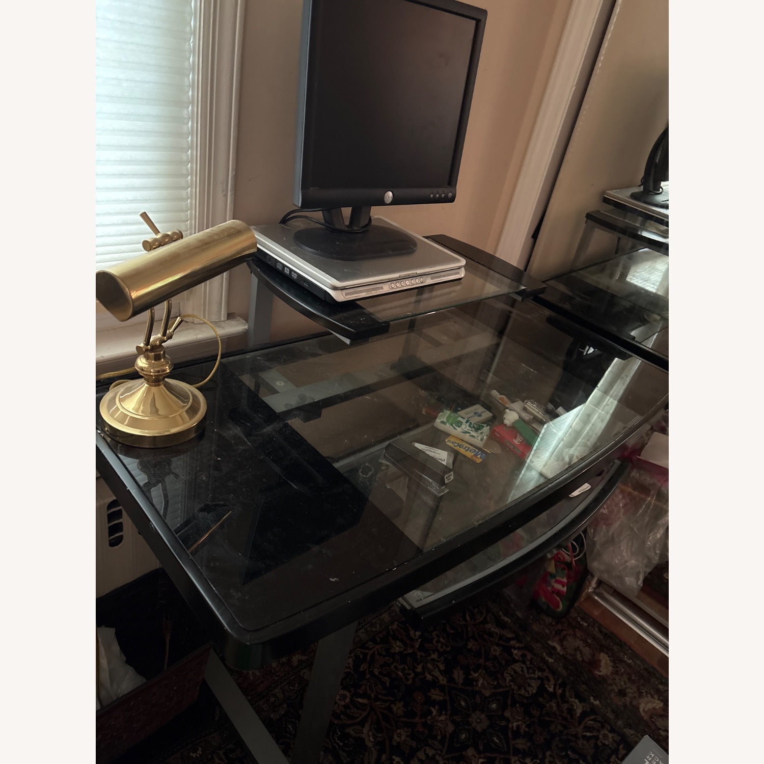 Transparent Glass Top Desk - image-3