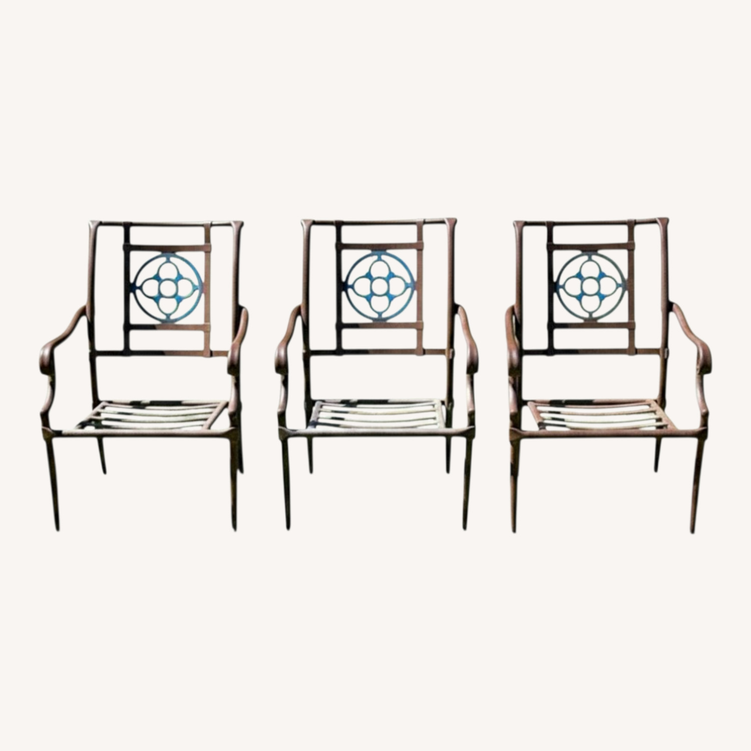 Kenneth Lynch & Sons Tudor Rosette Armchairs - image-0
