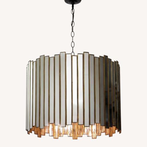 Used Oly Studio Gold Glass Ceiling Lamp for sale on AptDeco