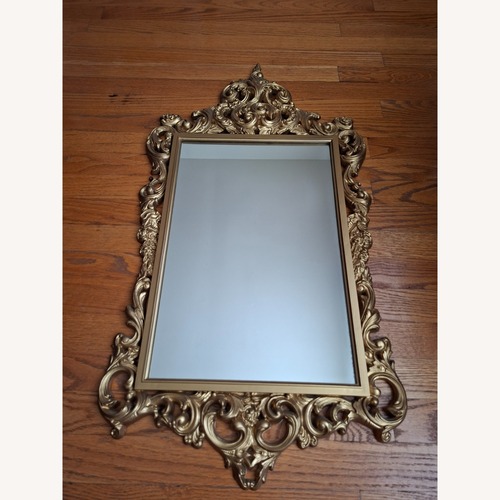 Used Vintage/Antique Finds Gold Metal Wall Mirror for sale on AptDeco