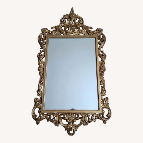Used Vintage/Antique Finds Gold Metal Wall Mirror for sale on AptDeco