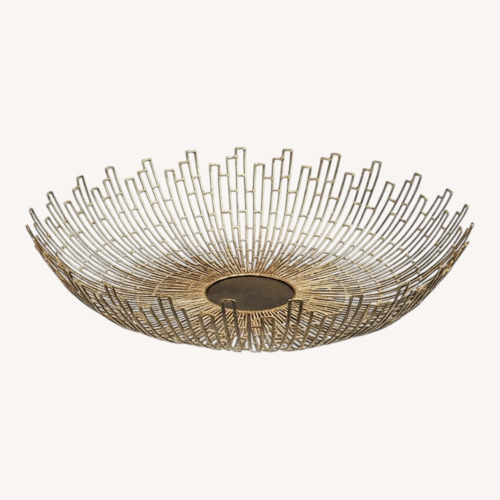 Used Crate & Barrel Gold Metal Starburst Bowl for sale on AptDeco