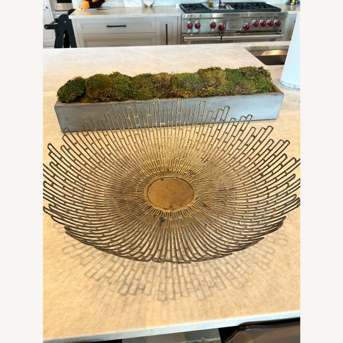 Used Crate & Barrel Gold Metal Starburst Bowl for sale on AptDeco